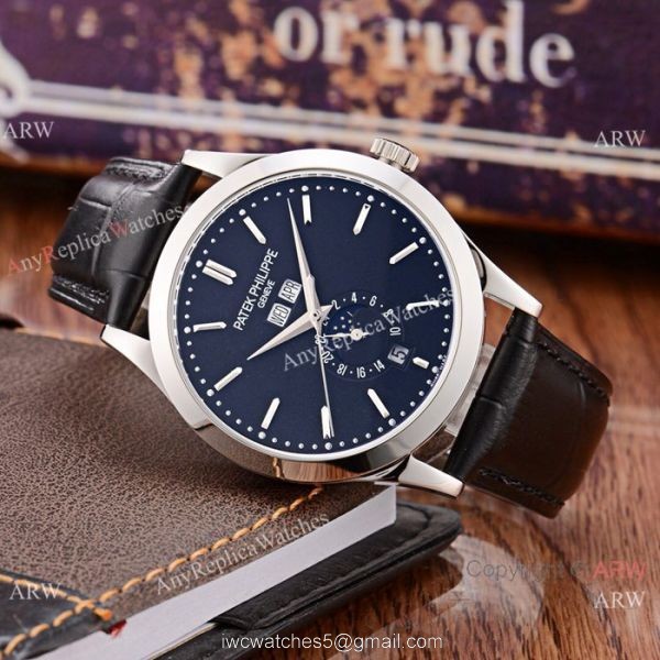 Patek Philippe Perpetual Calendar Rose Gold Case with Brown Leather Strap Watch 3