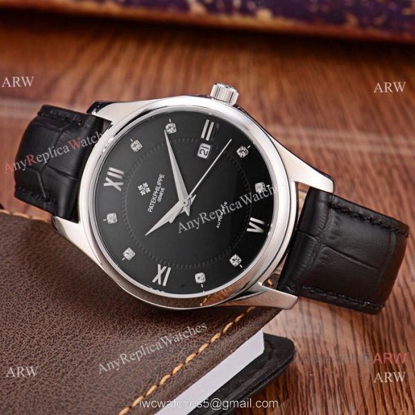 Copy Patek Philippe Calatrava White Face Rose Gold Men Watch Low Price 3