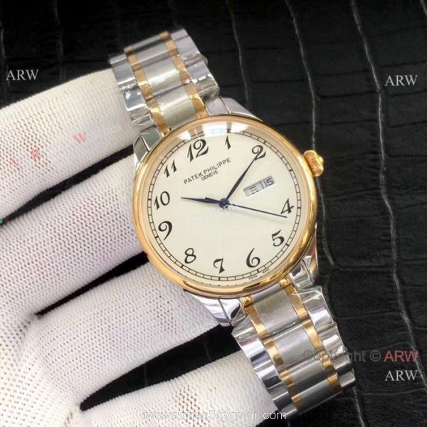 Patek Philippe Calatrava Stianless Steel White Watch New Replica 3
