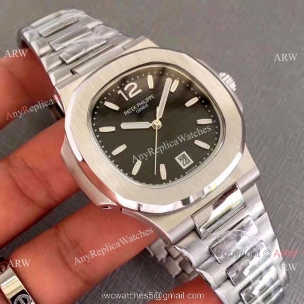 New Replica Patek Philippe Nautilus Mens Watch Stainless Steel Brown Dial 3