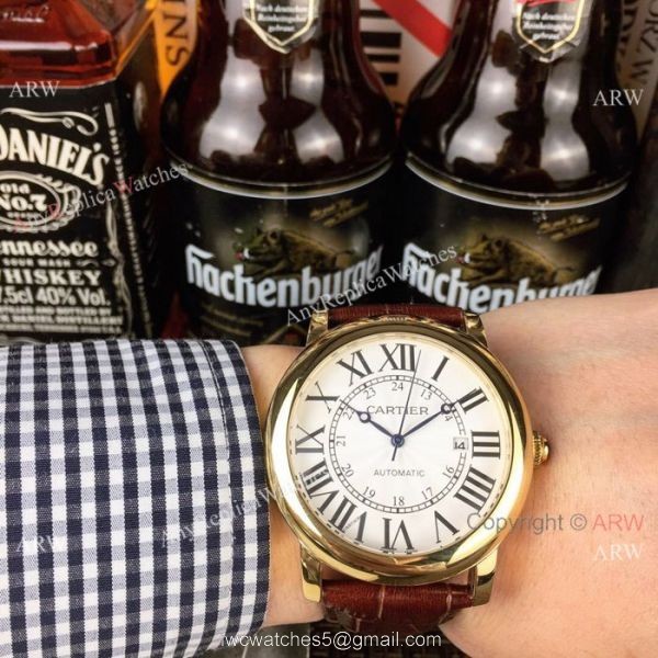 New Replica Cartier Ronde Solo Watches Rose Gold Automatic Movement 3