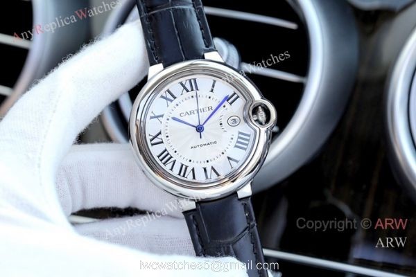 Fake Cartier Ballon Bleu Brown Dial 41mm Watches Swiss Quality 3
