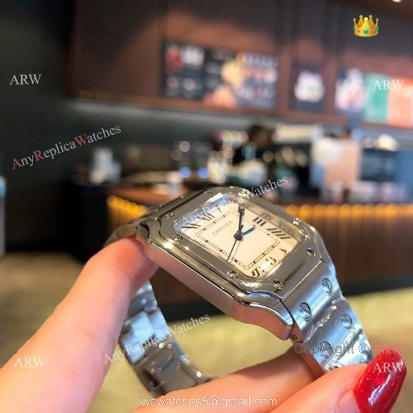 New Cartier Santos Rose Gold Quartz Watch Best Replica 3