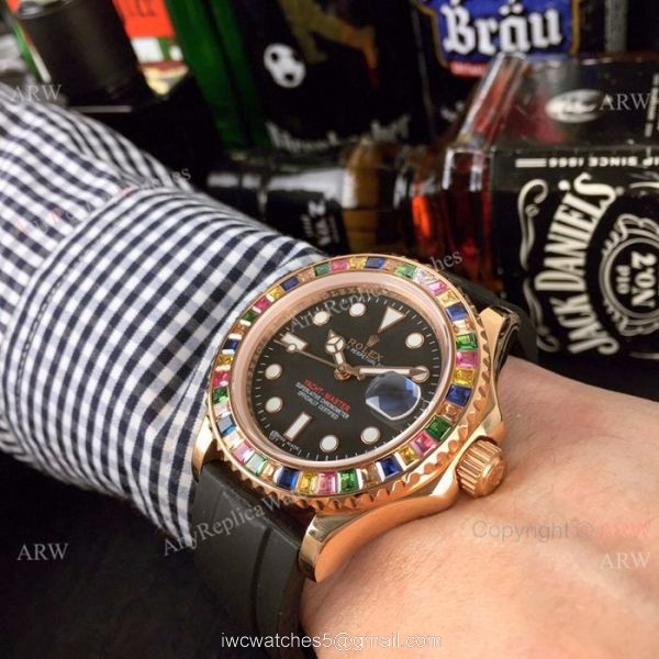 AAA Grade Rolex Rainbow Replica Watch Rolex Yacht Master 116695 3