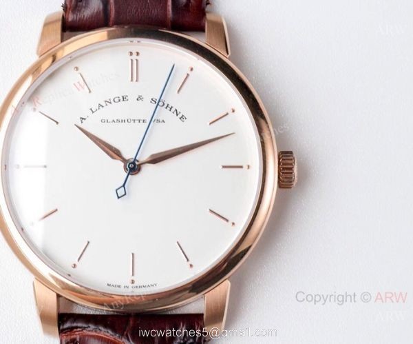 Swiss Copy A.Lange Sohne Saxonia Thin Rose Gold watch 9015 Movement 3