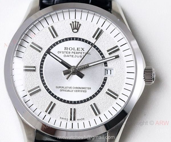 Grade A Replica Rolex Datejust Swiss 8215 Watch SS Black Dial 40mm 3