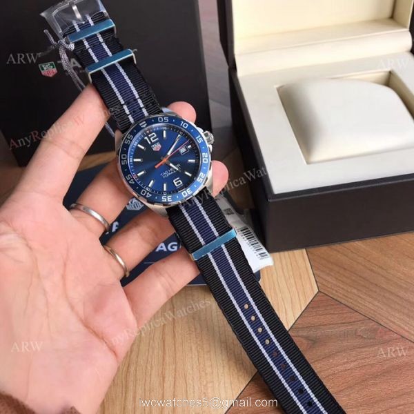Copy TAG Heuer Formula 1 Swiss Quartz Watch Blue Dial Nylon Strap 3