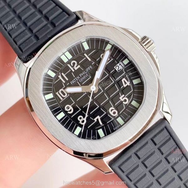 Copy Patek Philippe Aquanaut Luce 5067A SS Black Dial Watch Swiss Grade 1 3