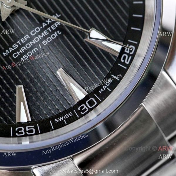 (VS)Best Swiss Omega Seamaster Aqua Terra Copy watch Stainless Steel Gray Dial 3