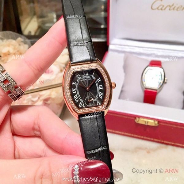New Style Cartier Ladies Watch Gold Case White MOP Dial 3