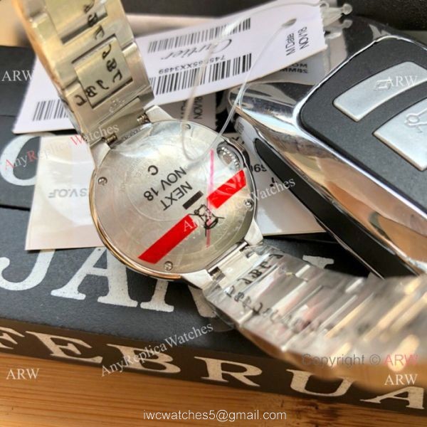 Cartier Watch Replica Ballon Bleu 28mm Stainless Steel White MOP Face 3