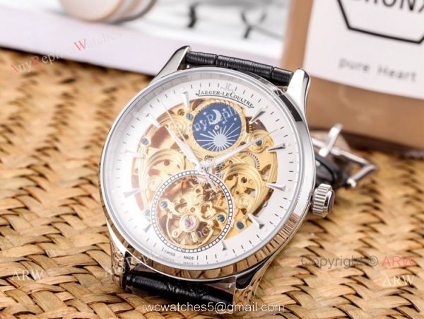 Copy Jaeger-Lecoultre Skeleton Moonphase Watches 43mm 3
