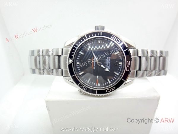 Fake Omega Seamaster Planet Ocean Stianless Steel Black Watch 3