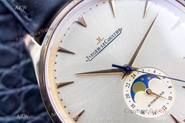 Swiss Grade Copy Jaeger-LeCoultre Master Ultra Thin Moon Wristwatch Silver Face 3