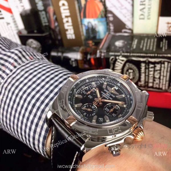 Replica Breitling Chronomat 01 Two Tone Rose Gold Watch 3