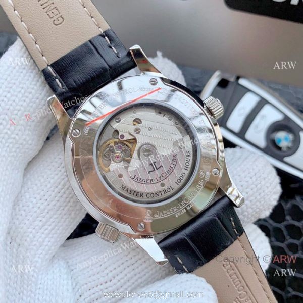 New Copy Jaeger LeCoultre Master Ultra Thin Reserve de Marche Watch SS Silver Face 3