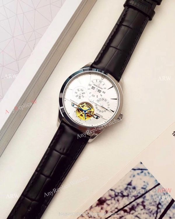 Jaeger-LeCoultre Perpetual Calendar Copy Watches SS Black Dial 3