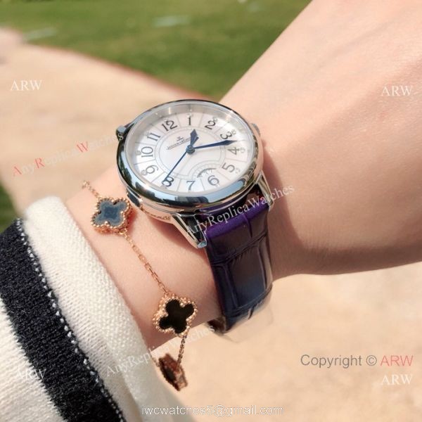 Low Price Jaeger-LeCoultre Rendez Vous Lady Watch SS Purple Leather Strap 3