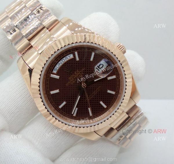 Best Replica Rolex Day Date Rose Gold Presidential Watch 40mm 3