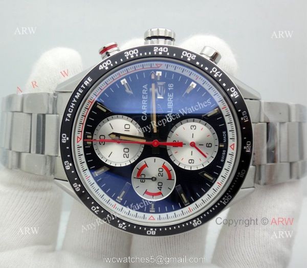 Copy TAG Heuer Carrera Calibre 16 Stainless Steel Chronograph Watch 3