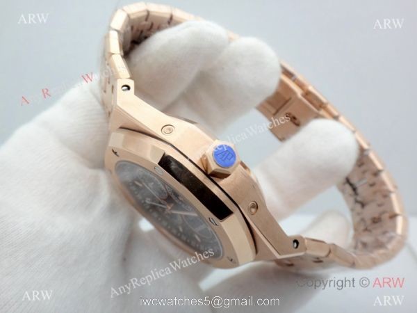 Fake Audemars Piguet Perpetual Calendar Rose Gold Black Watch Low Price 3