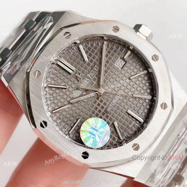 JF Audemars Piguet Royal Oak 15400 Watch Replica Stainless Steel Grey Dial 3