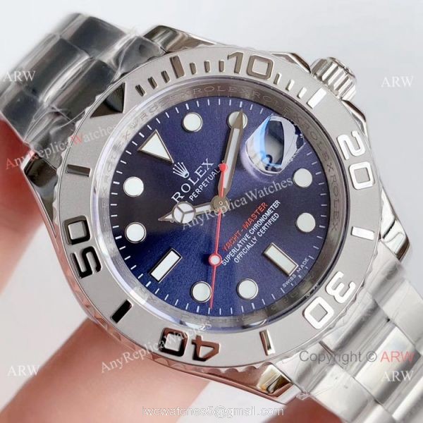 Noob factory Rolex Yacht-Master Stainless Steel Blue Face Watch V3 Version 3