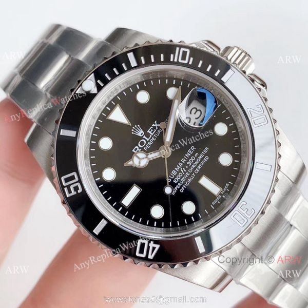New Upgraded V3 Rolex Submariner Date Watch Replica Ss Black Ceramic Bezel 3