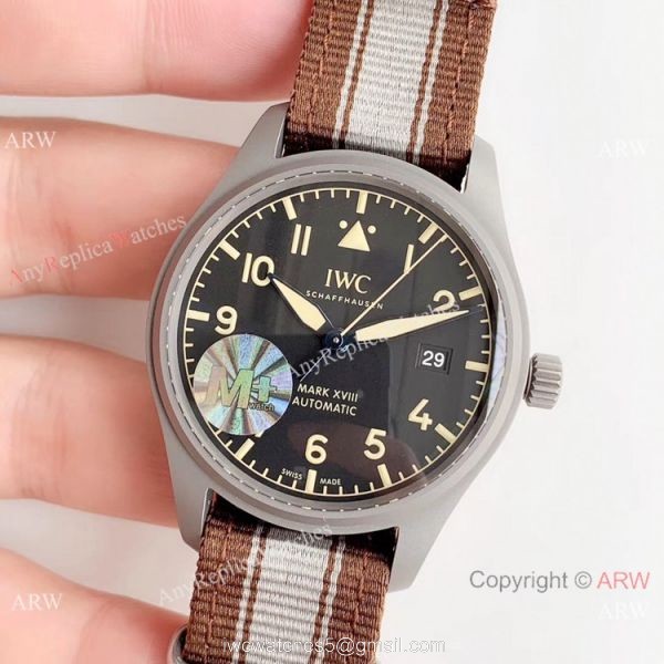 (M+) Swiss IWC Mark XVIII Replica Watch Titanium Nylon Strap 3