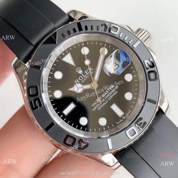 Yacht-Master Rolex Oysterflex Replica Watch with Clone ETA2836 3