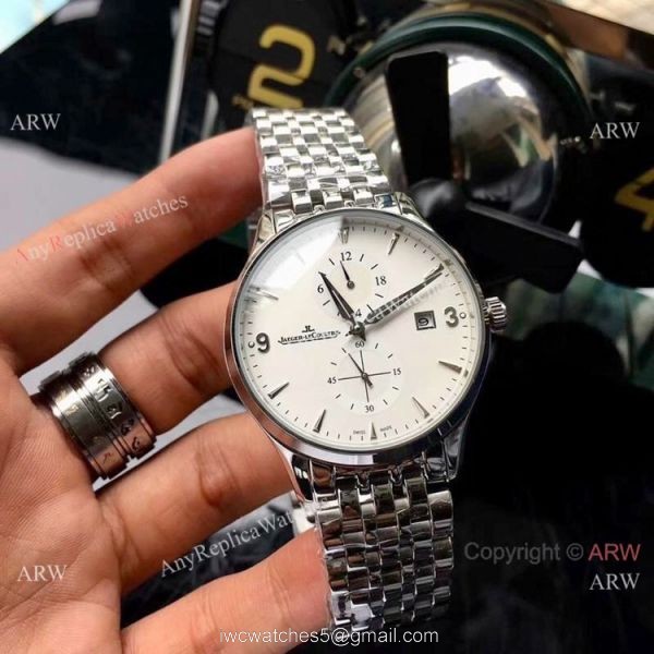 Best Quality Jaeger-LeCoultre Master 2-Tone Rose Gold White Dial Watch 42mm 3