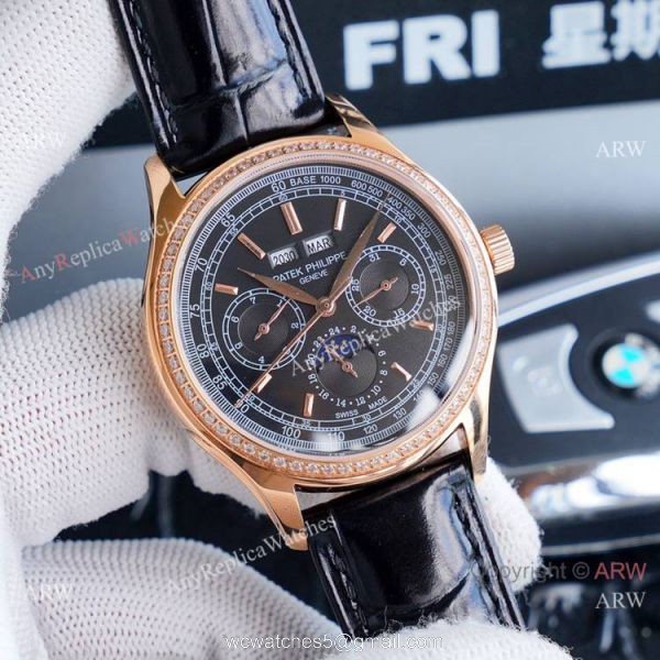 Swiss Copy Patek Philippe Base 1000 Watches Diamond Bezel 40mm 3