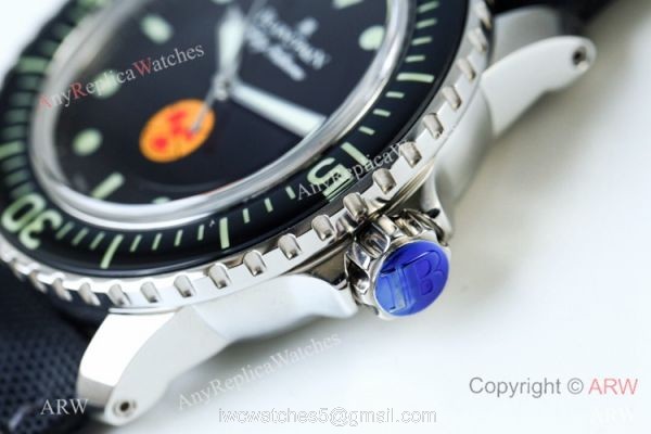 Best 1:1 Replica Blancpain Fifty Fathoms &8216;Tribute to Fifty Fathoms Watch SS Black Bezel 3