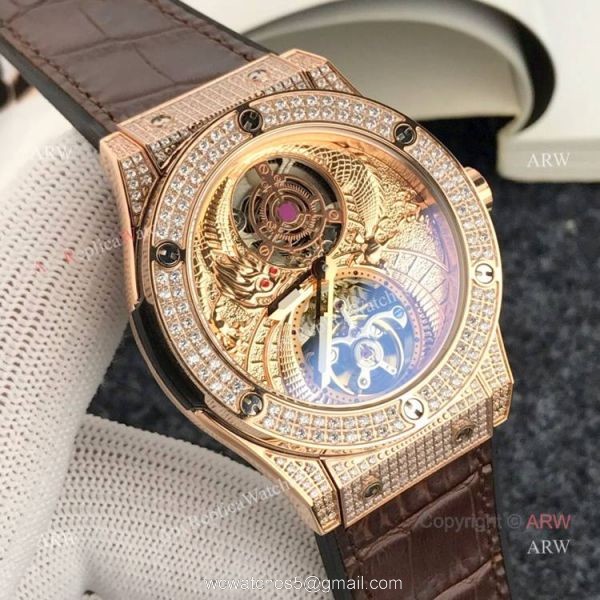 Best Hublot Classic Fusion Tourbillon Iced Out Watch Hublot Knock off 3