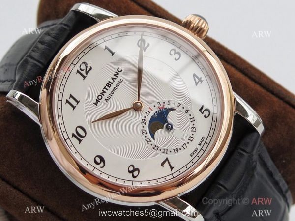 Mont Blanc Clone Star Legacy Moonphase Rose Gold Watch Montblanc AAA Watches 3