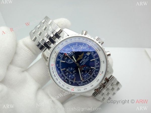 New Replica Breitling Navitimer Edition Speciale 46mm Watch SS Blue Dial 3