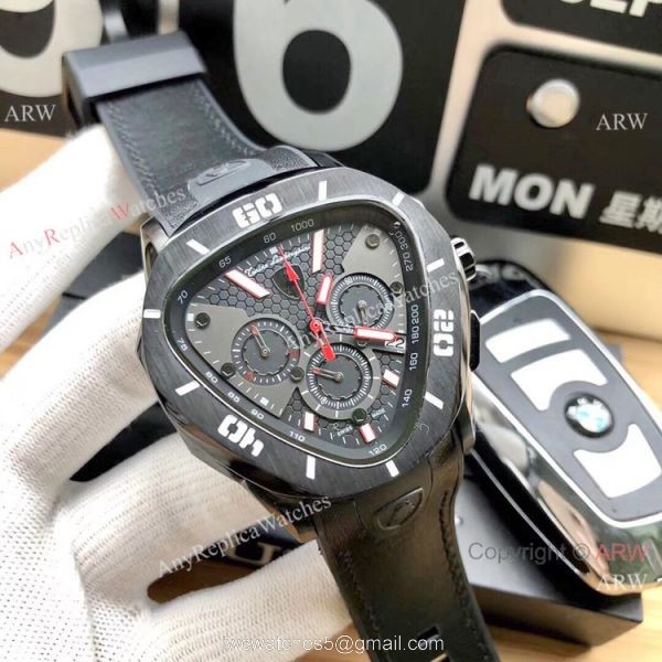 Copy Tonino Lamborghini Spyder C Line 66 anniversary Watches SS Black Dial 3