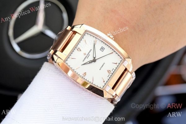 Copy Vacheron Constantin Malte Stainless Steel White Face Watch 40mm 3
