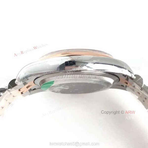 AR Factory V2 Rolex Datejust Black Face Two Tone Rose Gold Watch Rolex ?R 3135 Movement 3