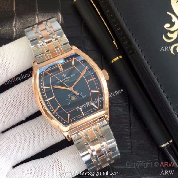 Stainless Steel Vacheron Constantin Replika Watch w/ Moon phase 3