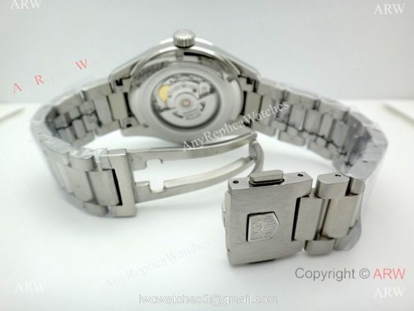 Swiss Replica Tag Heuer Carrera Calibre 5 Stainless Steel Blue Dial Watch 3