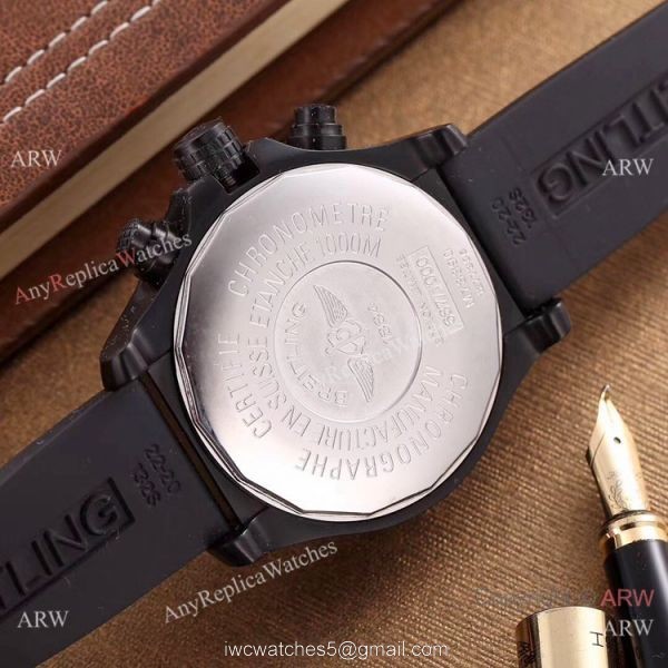 Japan Grade Copy Breitling Avenger Seawolf Chronograph Watches Black Rubber Strap 3