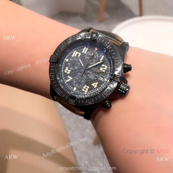 New Copy Breitling Super Avenger II 43mm Watch Black Steel 3