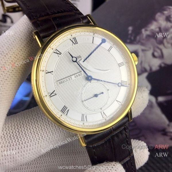 High Quality Copy Breguet Classique Mens Watch SS Black Leather Strap 3