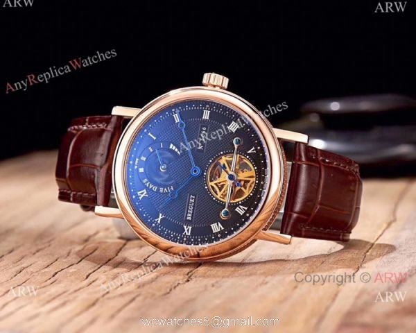 Replica Breguet Tourbillon Automatic 43mm Men Watch Rose Gold 3