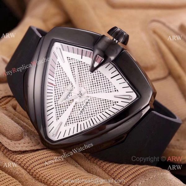 Copy Hamilton Ventura XXL Auto Elvis Anniversary Blacksteel Watch 45mm 3