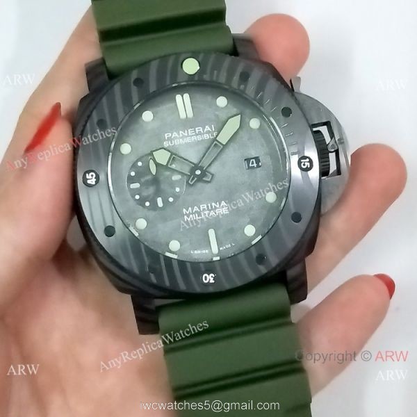 Panerai Submersible Marina Militare Carbotech Special Edition PAM961 Watch 2019 Replica 3