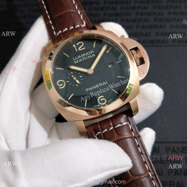 Best Quality Panerai Luminor Marina Rose Gold 44mm Copy Wristwatch 3