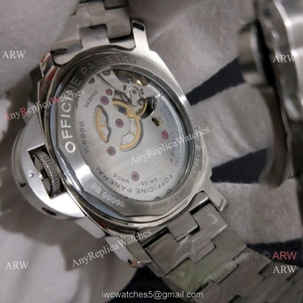 AAA Quality Panerai Luminor Marina 44mm Watch Stainless Steel White Face 3