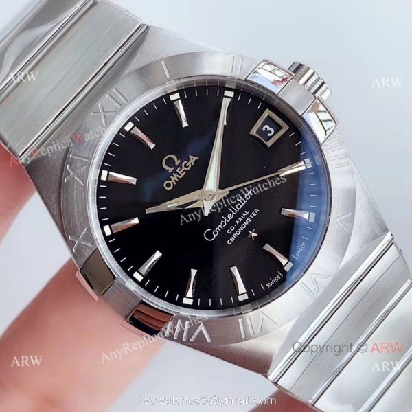 VSF 1:1 Best Edition Omega Constellation Stainless Steel Black Dial Replica Watch 8500 3